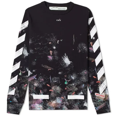 Diagonal Galaxy Long Sleeve Tee