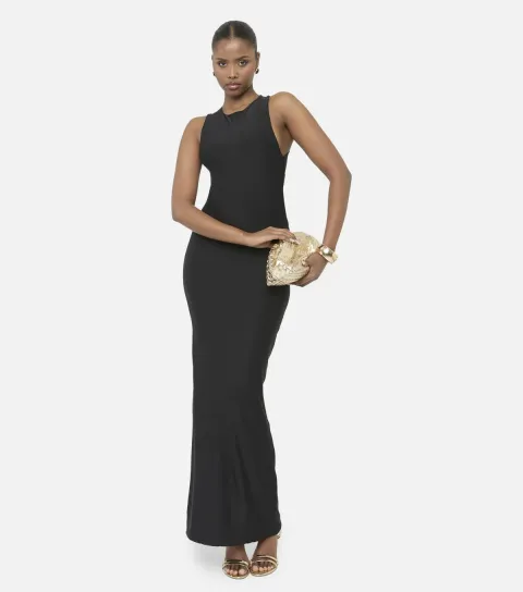 Public Desire Women's Black Cross Over Maxi Dress