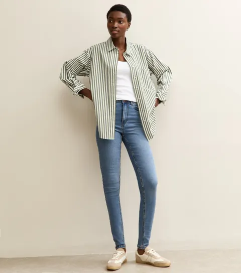 Women's Tall Mid Blue Lift & Shape Skinny Jenna Jeans