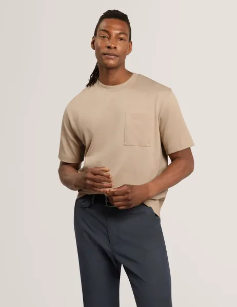 Ted Baker Pure Cotton Crew Neck T-Shirt Taupe