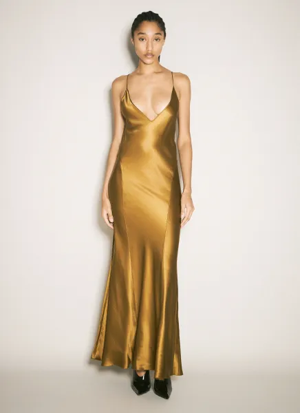 Silk V-Neck Dress