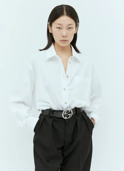 Interlocking G Buckle Leather Belt