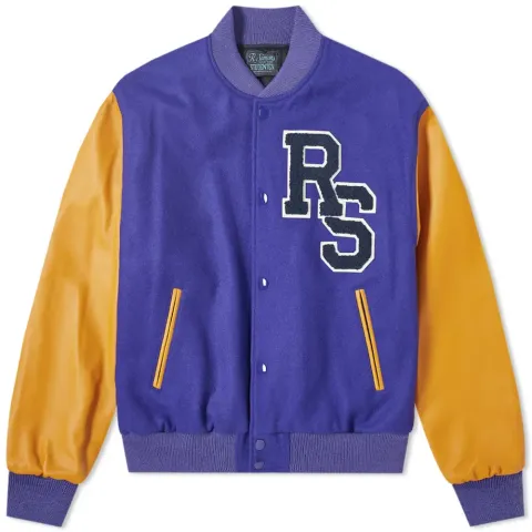 Leather Sleeve Varsity Jacket