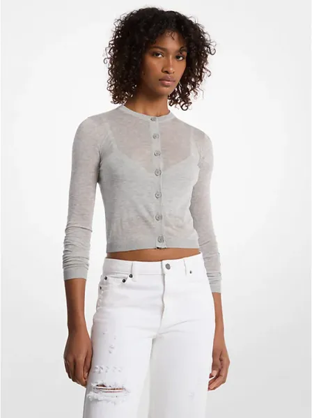 Tencel Blend Cropped Cardigan and Bra Top
