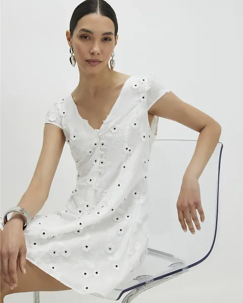 River Island Boutique 3D Flower Mini Dress