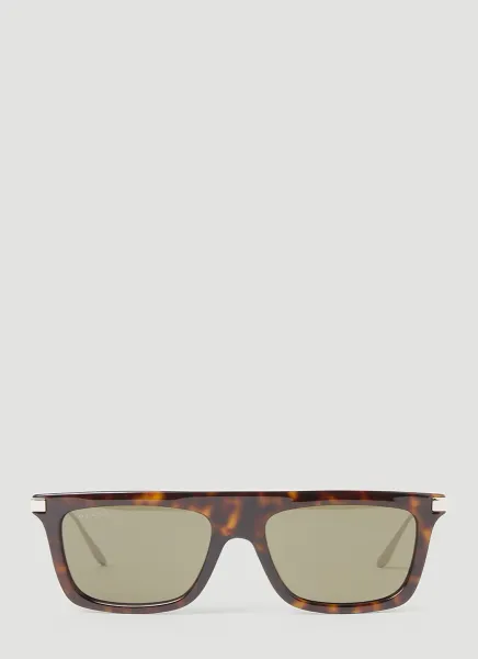 Tortoiseshell Rectangular Sunglasses