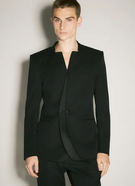 Single-Breasted Wool Jacket
