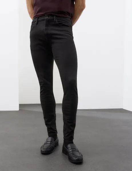 Autograph Skinny Fit 360 Flex Stretch Jeans Black/Black