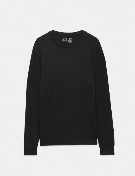 Autograph Thermal Long Sleeve Top with Cashmere Black