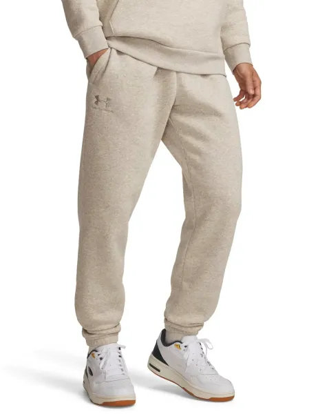 Under Armour Icon Cotton Rich Fleece Joggers Taupe