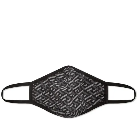 Monogrammed Geometric Logo Face Mask