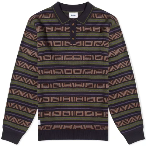 Long Sleeve Knit Polo