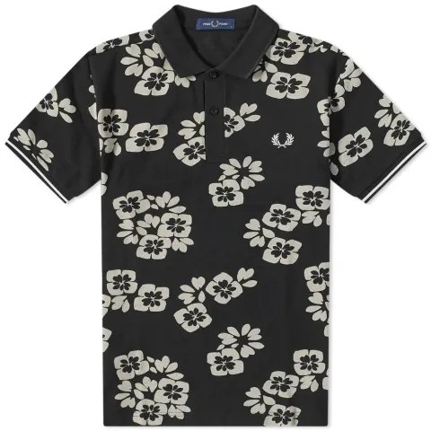 Floral Print Polo Shirt