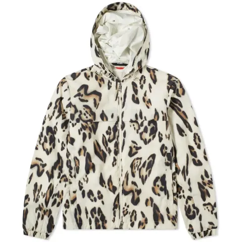 1952 Leopard Print Hooded Windbreaker
