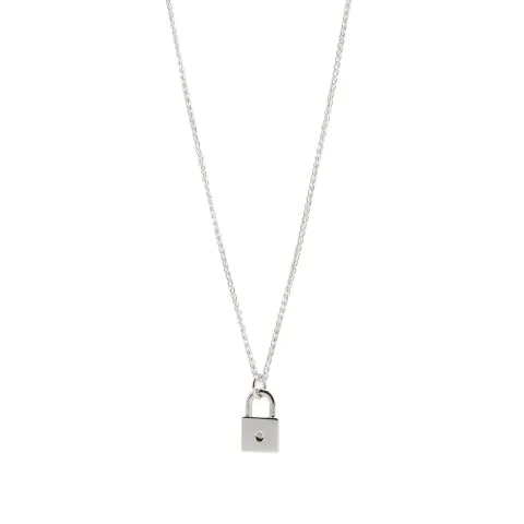 Diamond Padlock Pendant Necklace
