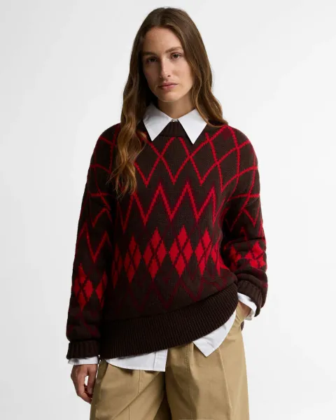 BARBOUR Adina Fair Isle Crew Neck Jumper