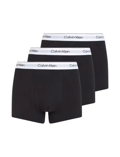 Calvin Klein 3 Pack Icon Cotton Stretch Dart Trunks Black Mix