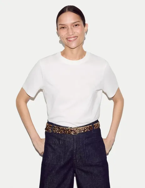 Jigsaw Pure Supima Cotton T-Shirt White