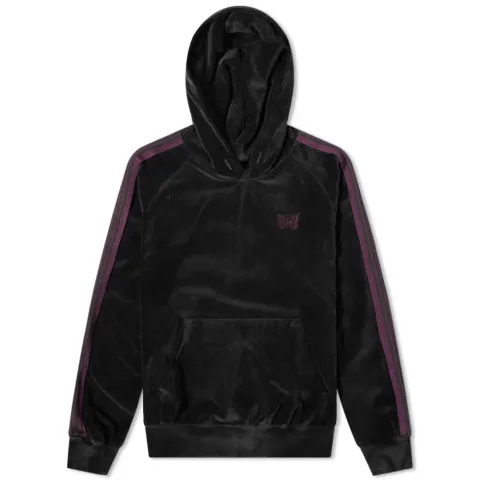 Velour Hooded Track Jacket