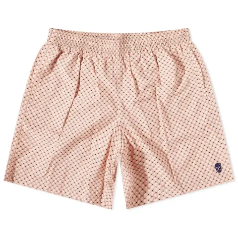 Polka Dots Skulls Print Swim Shorts