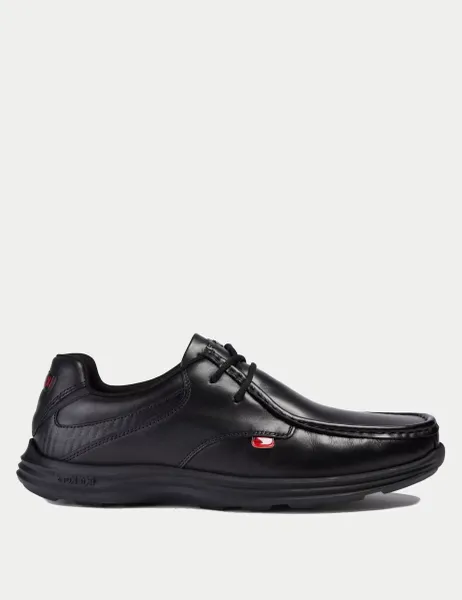 Kickers Leather Moccasin Shoes Black