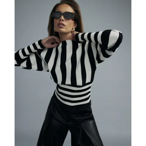 River Island Stripe Batwing Long Sleeve Jumper