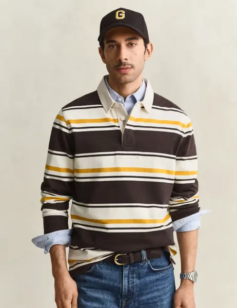 Gant Pure Cotton Striped Heavy Rugby Shirt
