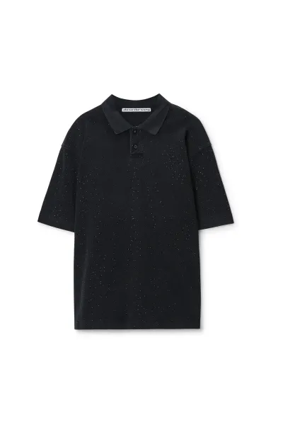 Crystal embellished Polo Tee