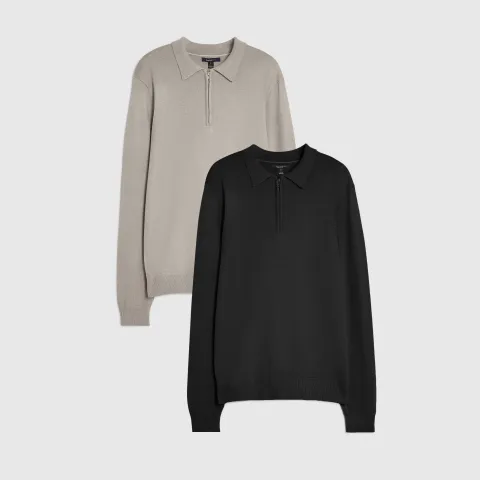 River Island Slim Fit Pack Of 2 Polo Shirts