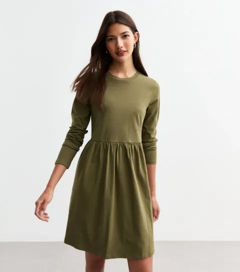 Women's Long Sleeve Smock Mini Dress