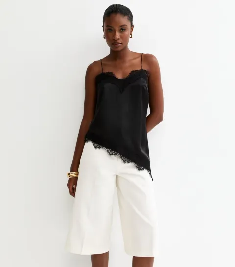 Women's White Denim Culottes
