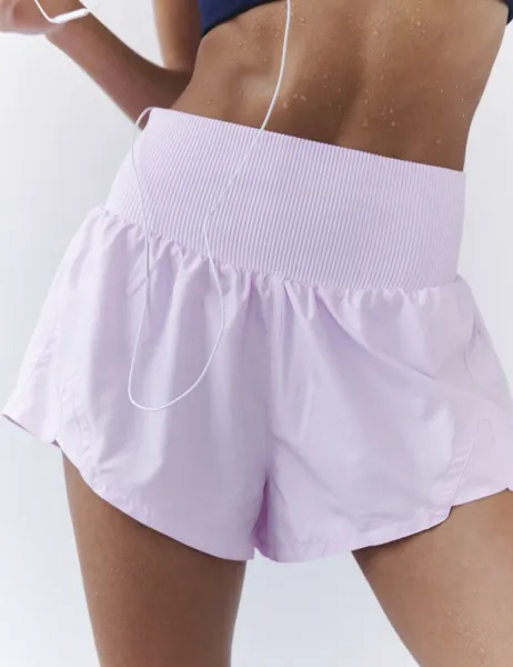 Carpe Diem High Waisted Shorts Light Pink