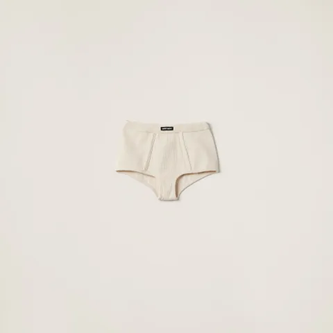 Garment-dyed ribbed boxer shorts
