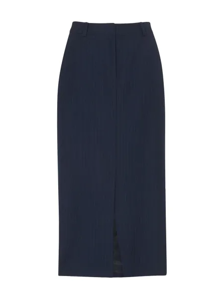Whistles Pinstripe Tailored Midi Skirt