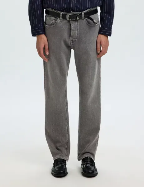 Regular Fit 5 Pocket Jeans Grey