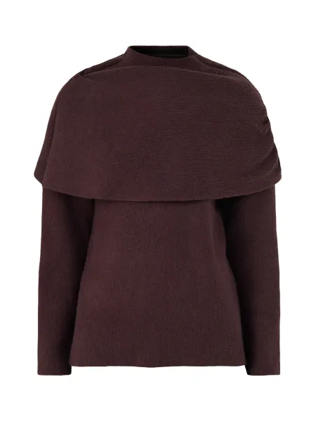 Pretty Lavish Tarla Organic Cotton Blend Exaggerated Drape Knit Jumper