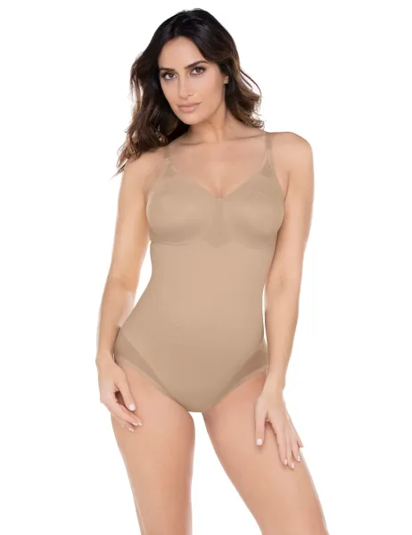 Miraclesuit Sexy Sheer Firm Control Sheer Shaping Body Beige