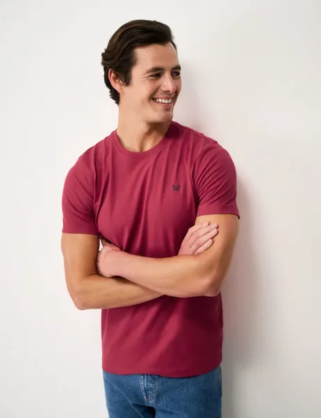 Crew Clothing Pure Cotton Jersey Crew Neck T-Shirt Medium Red