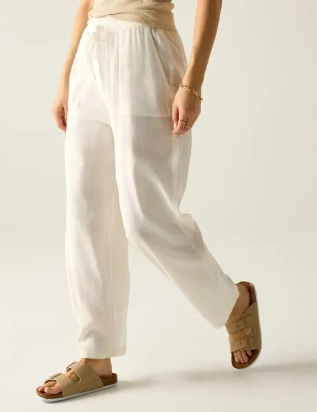 Regatta Elbrie Drawstring Straight Leg Trousers Cream