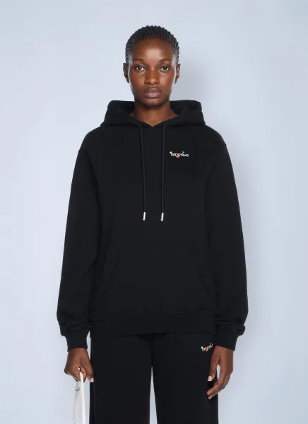 Arrow Glass Flower Logo Hooded Sweatshirt