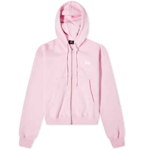 Femme Basic Cropped Zip Up Hooded Sweater