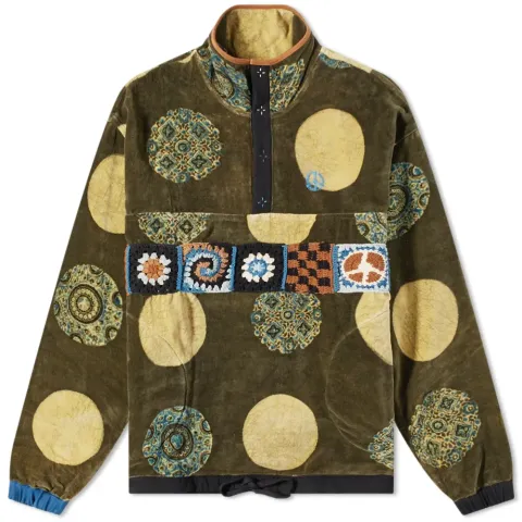 Story mfg. Velvet Polite Printed Popover Jacket