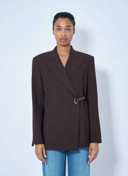Asymmetric Buckle Blazer