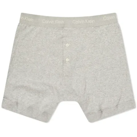 Grey Box Button Fly Boxer Brief