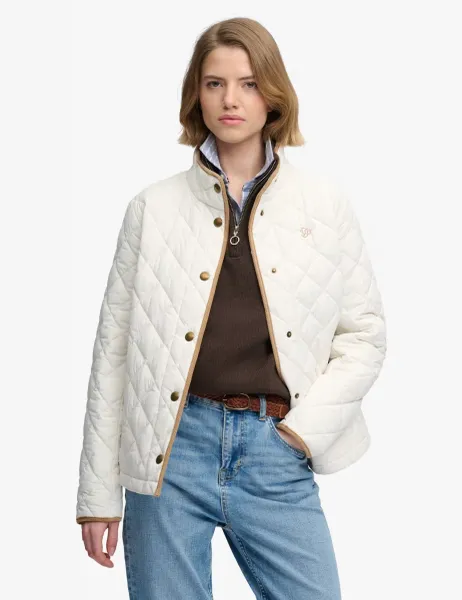 Superdry & Co Quilted Estate Country Liner Jacket White