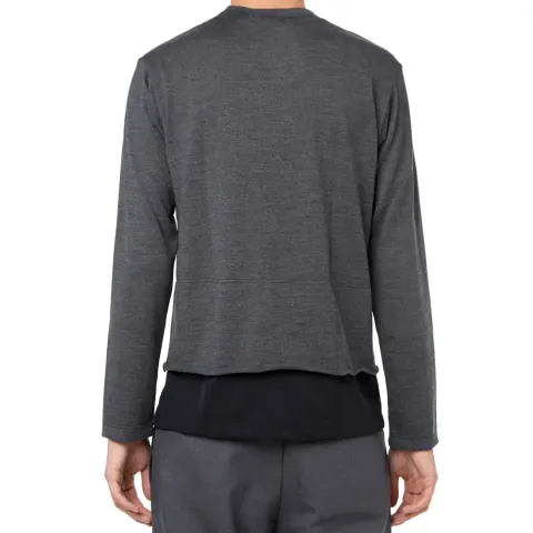 Mesh Hem Crew Neck