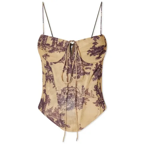 Aphex Gold Toile Halterneck Corset