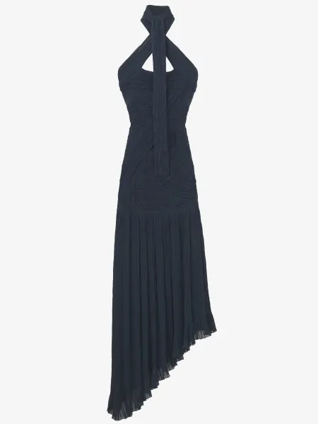 Asymmetric Ruched Dress