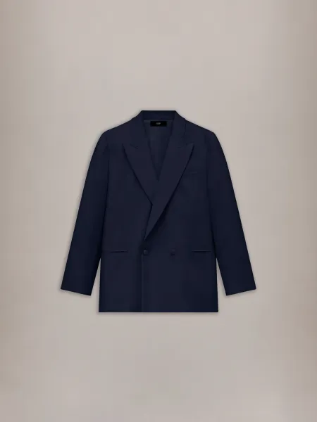 MA DOUBLE-BREASTED BLAZER - Dark Blue