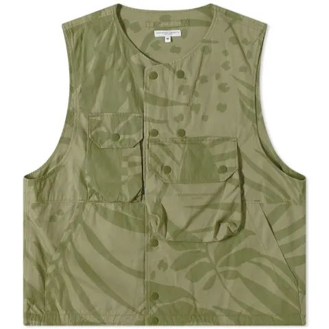 Leaf Print Cover Vest